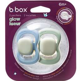 B.Box Soother Latex Glow 6M+ Dummies Assorted 2 pack