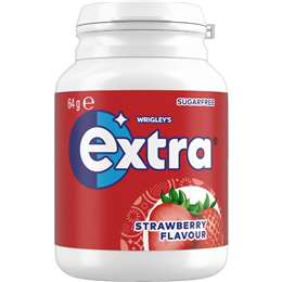 Extra Strawberry Sugar Free Chewing Gum Bottle