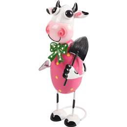 Green Gardener Metal Bobbing Cow Each