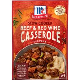 Mccormick Slow Cooker Beef & Red Wine Casserole Recipe Base