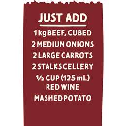 Mccormick Slow Cooker Beef & Red Wine Casserole Recipe Base