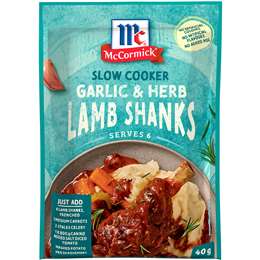 Mccormick Slow Cooker Garlic & Herb Lamb Shanks Recipe Base