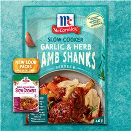 Mccormick Slow Cooker Garlic & Herb Lamb Shanks Recipe Base