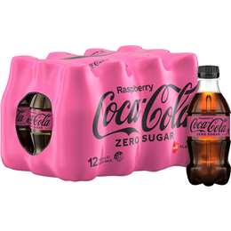 Coca - Cola Raspberry Zero Sugar Bottles 300ml X 12 Pack