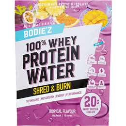 Bodiez 100% Whey Protein Water Shred & Burn Tropical Flavour 300g