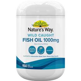 Nature's Way Wild Caught Fish Oil 1000mg Soft Capsules 150 pack