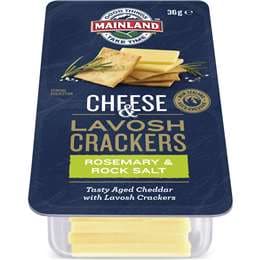 Mainland Cheddar Cheese & Lavosh Crackers Rosemary & Rock Salt 36g