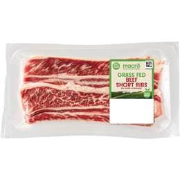 Macro Grass Fed Beef Short Ribs