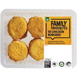 Woolworths 18 Chicken Burgers 1.5kg