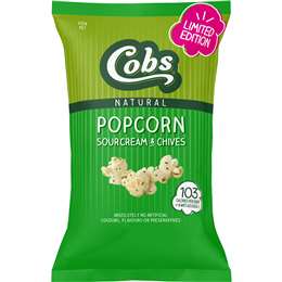 Cobs Natural Popcorn Sour Cream & Chives 100g