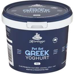Chris' Heritage Pot Set Greek Yoghurt 2kg