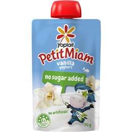 Yoplait Petit Miam Kids Yogurt Pouch Vanilla No Sugar Added product image