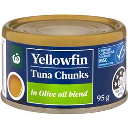 Woolworths Yellowfin Tuna Chunks In Olive Oil Blend