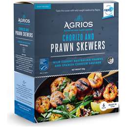 Agrios Chorizo & Prawn Skewers 250g