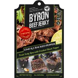Byron Beef Jerky Lime & Cracked Pepper 40g