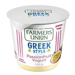 Farmers Union Greek Style Yogurt Passionfruit 150g