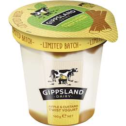 Gippsland Dairy Apple & Custard Twist Yogurt 160g