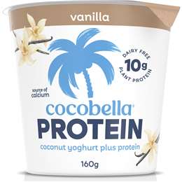 Cocobella Coconut Yoghurt Plus Protein Vanilla 160g