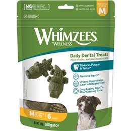 Whimzees Wellness Daily Dental Treats Medium 6 pack