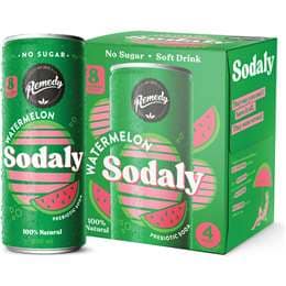Remedy Sodaly Prebiotic Soda Cans Watermelon