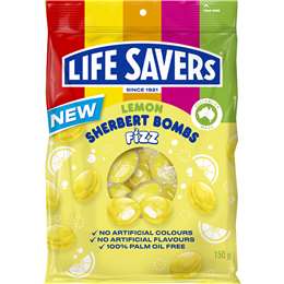 Life Savers Sherbert Bombs Fizz Lemon 150g