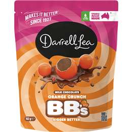 Darrell Lea Milk Chocolate BB's Orange Crunch 152g