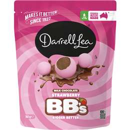Darrell Lea Milk Chocolate BB's Strawberry 152g