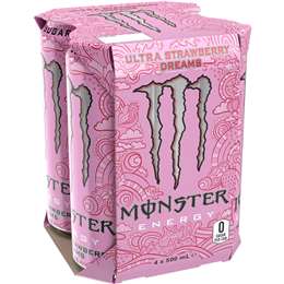 Monster Energy Ultra Strawberry Dreams 500mL x 4 pack