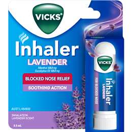 Vicks Nasal Decongestant Inhaler Lavendar 0.5mL