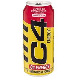 C4 Energy Drink Strawberry Watermelon Ice Zero Sugar 473mL