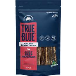True Blue Aussie Beef Weasands Dog Treats 7 pack