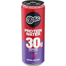 BSC Zero Sugar Protein Water Grape Ice Pop 355mL