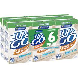 Up&Go Liquid Breakfast Dairy Free Vanilla Ice 250mL x 6 pack