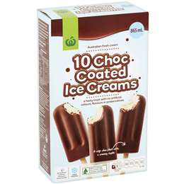 Woolworths Choc Coated Ice Cream 10 Pack | Woolworths