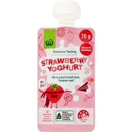 Strawberry Yoghurt Pouch 70g at Woolworths