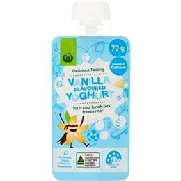 Woolworths Vanilla Yoghurt Pouch Vanilla