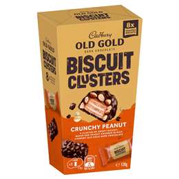 Cadbury Old Gold Chocolate Biscuit Clusters Crunchy Peanut 120g
