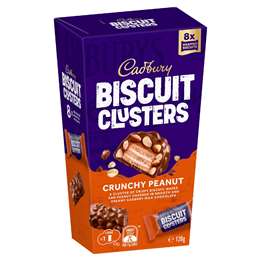 Cadbury Chocolate Biscuit Clusters Crunchy Peanut 120g