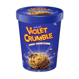 Violet Crumble Ice Cream Choc Honeycomb 1L