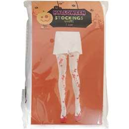 Halloween Costume Stockings White With Blood each