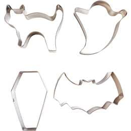 Halloween Baking Cat Bat Ghost & Coffin Cookie Cutters 4 pack