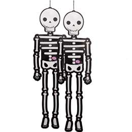 Halloween Skeleton Large Paper Hanging Decoration 2 pack