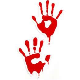 Halloween Window Gel Cling Stickers Hands 2 pack