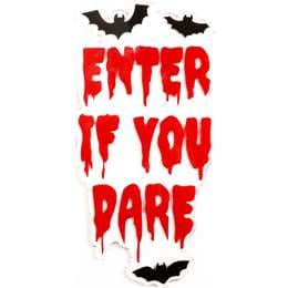 Halloween Window Gel Cling Sticker Enter If You Dare each