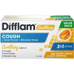 Difflam Soothing Cough Sore Throat & Blocked Nose Lozenges