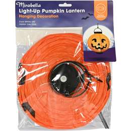 Mirabella Halloween Light Up Pumpkin Lantern Hanging Decoration each