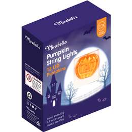 Mirabella Halloween 18 LED Pumpkin String Lights each