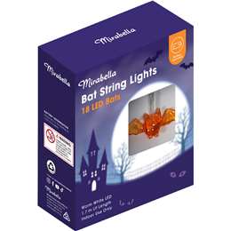 Mirabella Halloween 18 LED Bats String Lights each