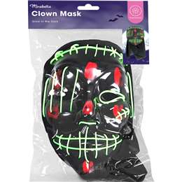 Mirabella Glow In The Dark Clown Costume Mask each