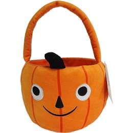 Halloween Plush Basket Pumpkin each